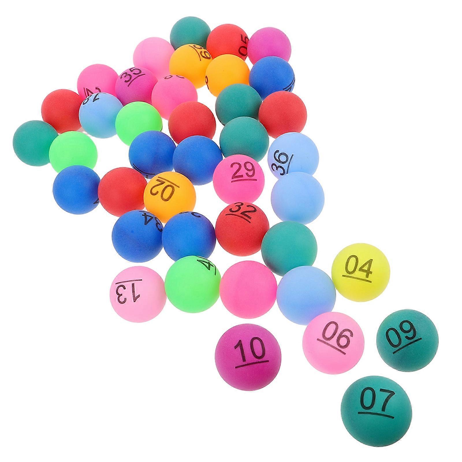Numbered Balls for Party Decorations 40Pcs Multi-Color Plastic Balls