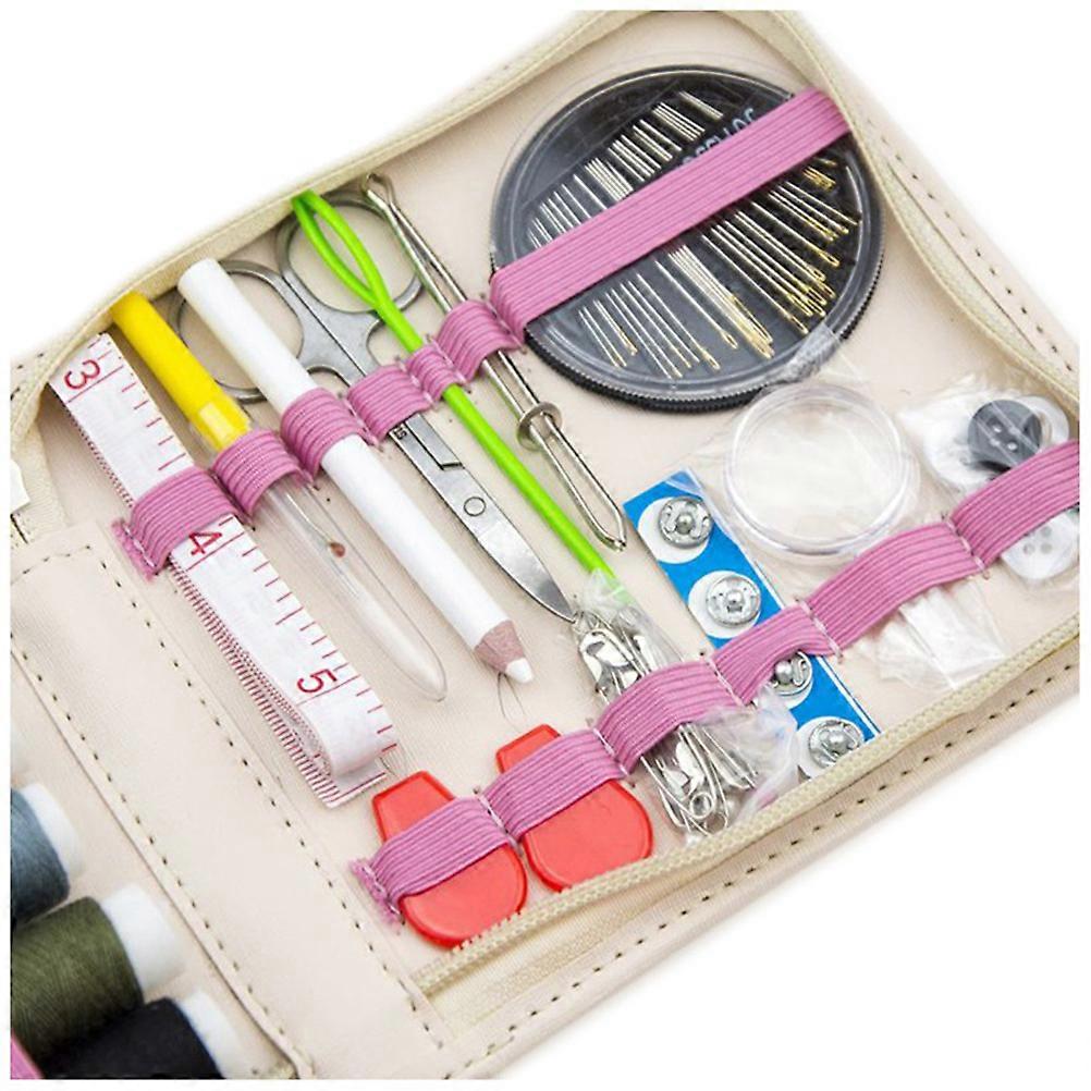Needlework Box Travel Needle Thread Box with 1Set Portable Sewing Set