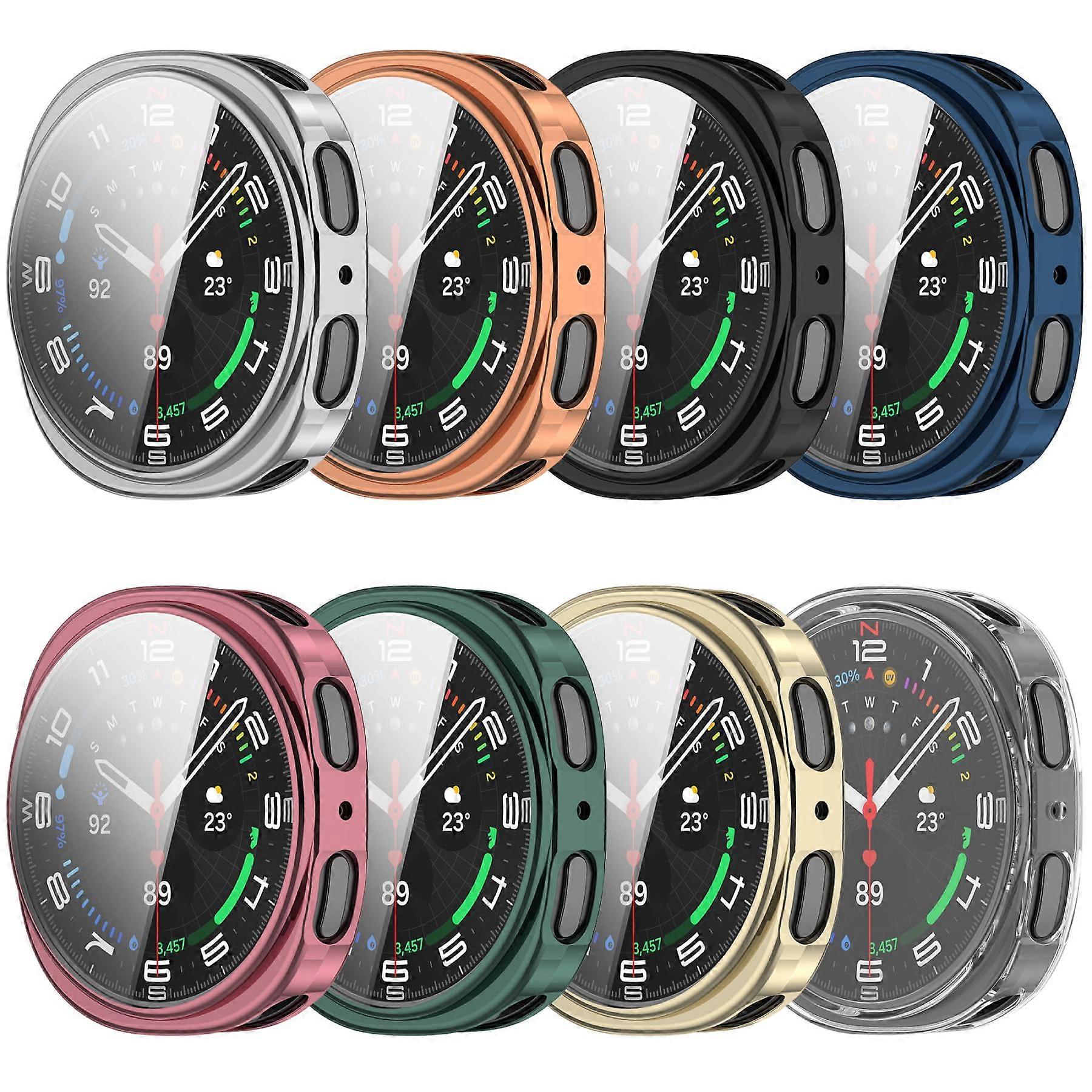 Screen Protector and Case for Samsung Galaxy Watch 8 40mm 44mm Full Coverage AntiScratch TPU 8 Pack