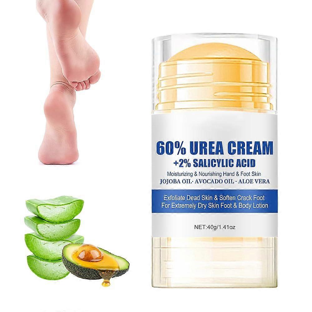 Urea Foot Cream Stick 60% for Cracked Heels, Deep Hydration, Quick Absorption, 5PCS