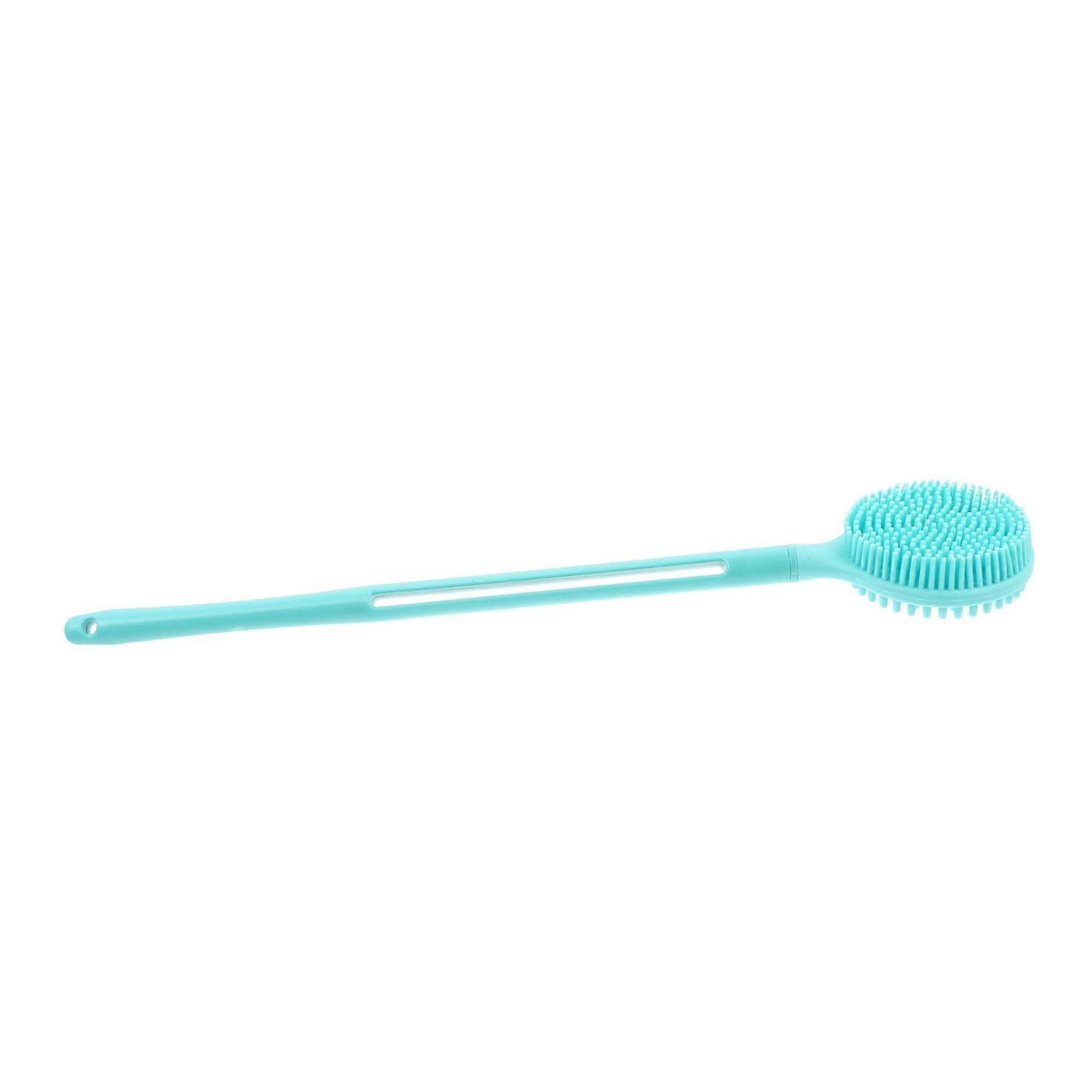 Silicone Long Handle Bath Brush DoubleSided Body Scrubber for Back Exfoliation and Cleansing