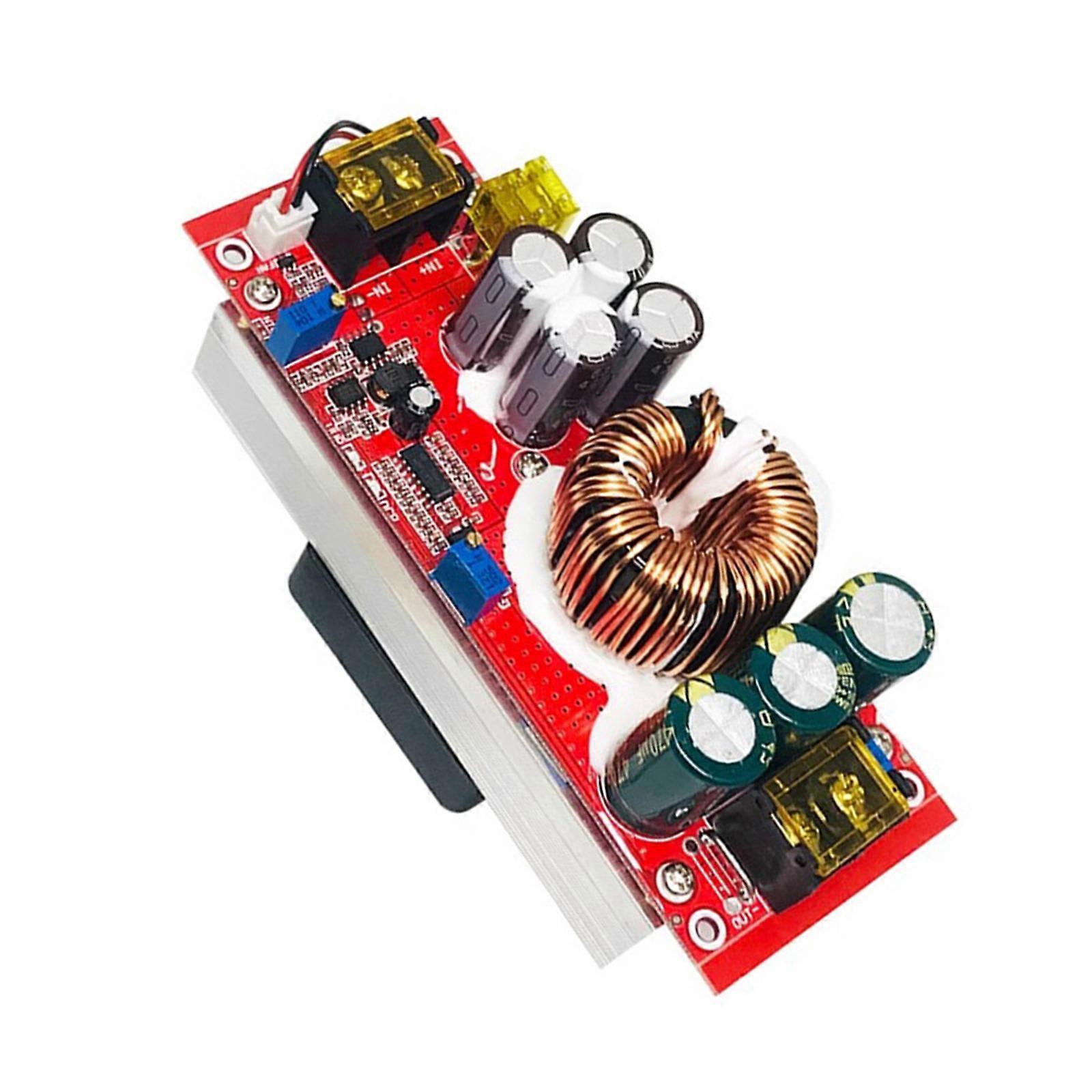 1800W Boost Converter Module Adjustable 10-60V to 12-90V Constant Current 40A For Electronics Hobbyists Multicolor