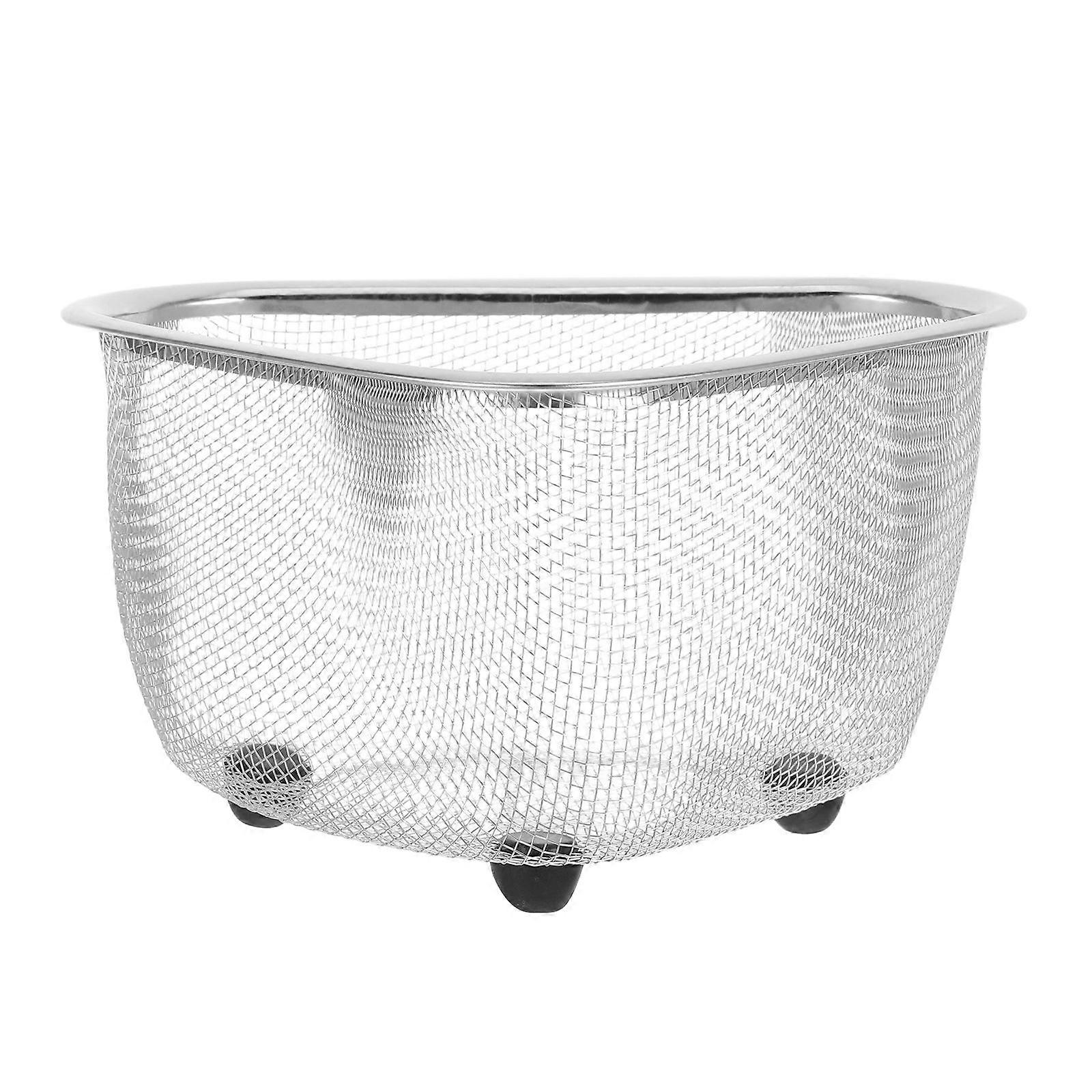 1Pc Sink Corner Storage Basket Triangle Shape Sink Draining Basket for Kitchen