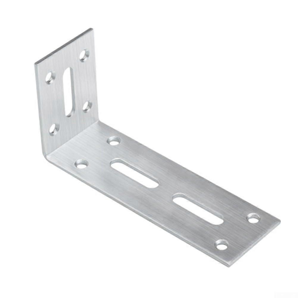 Stainless Steel Adjustable Corner Bracket 60x120mm Heavy Duty Right Angle Support with Locking Screw, 2pcs