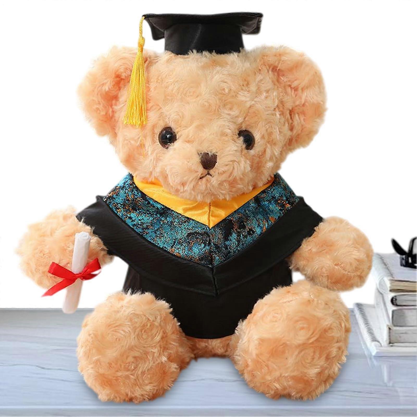 Graduation Bear Plush Gift with Cap and Gown, Soft Huggable Keepsake for College and  School