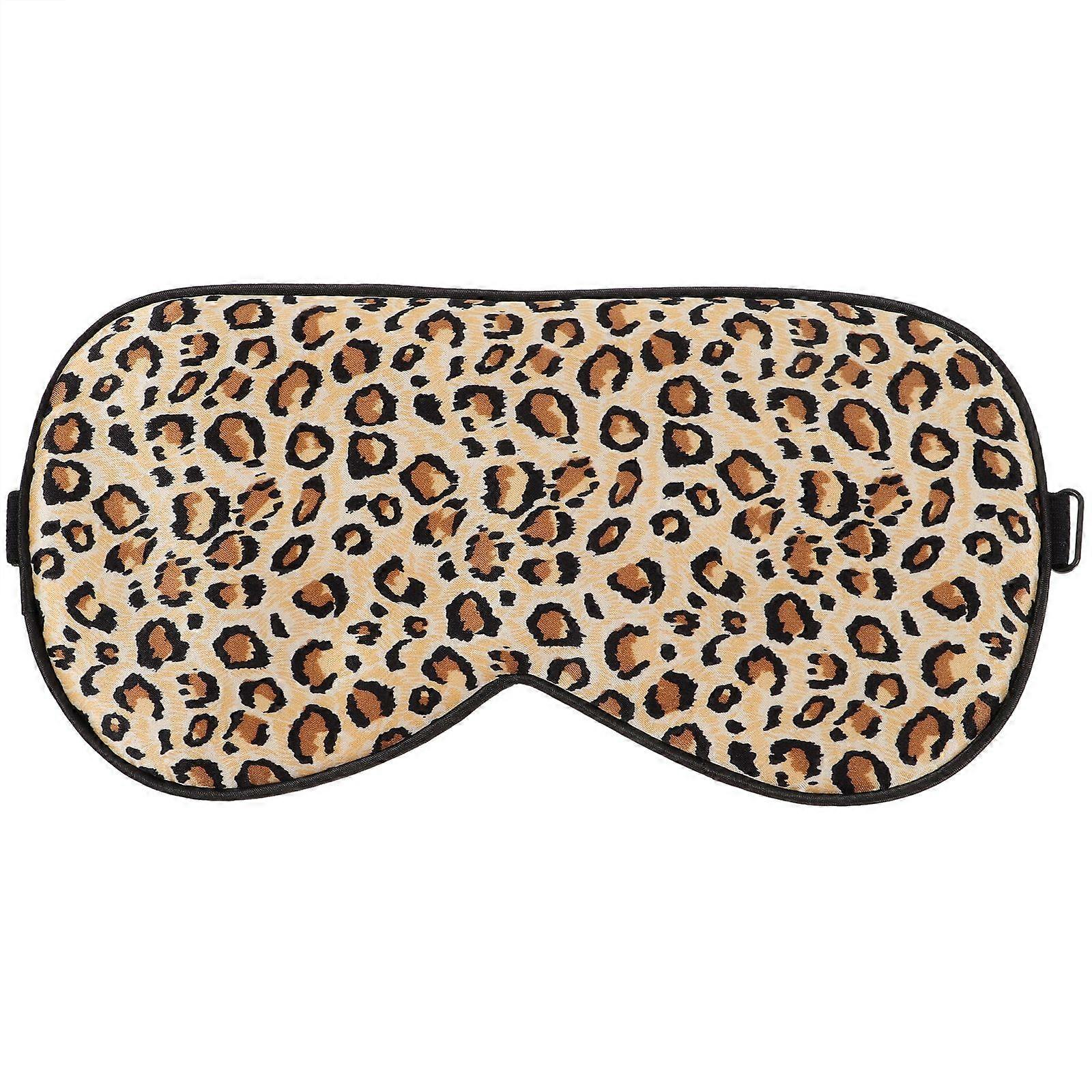 1PC Adjustable Sleeping Eye Masks Silk Leopard Design Shading Blindfold