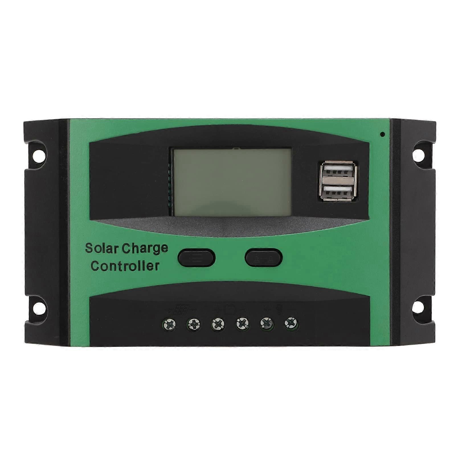 20A PWM Solar Charge Controller with LCD Display, 12V 24V Auto Detect, Dual USB,  Efficiency