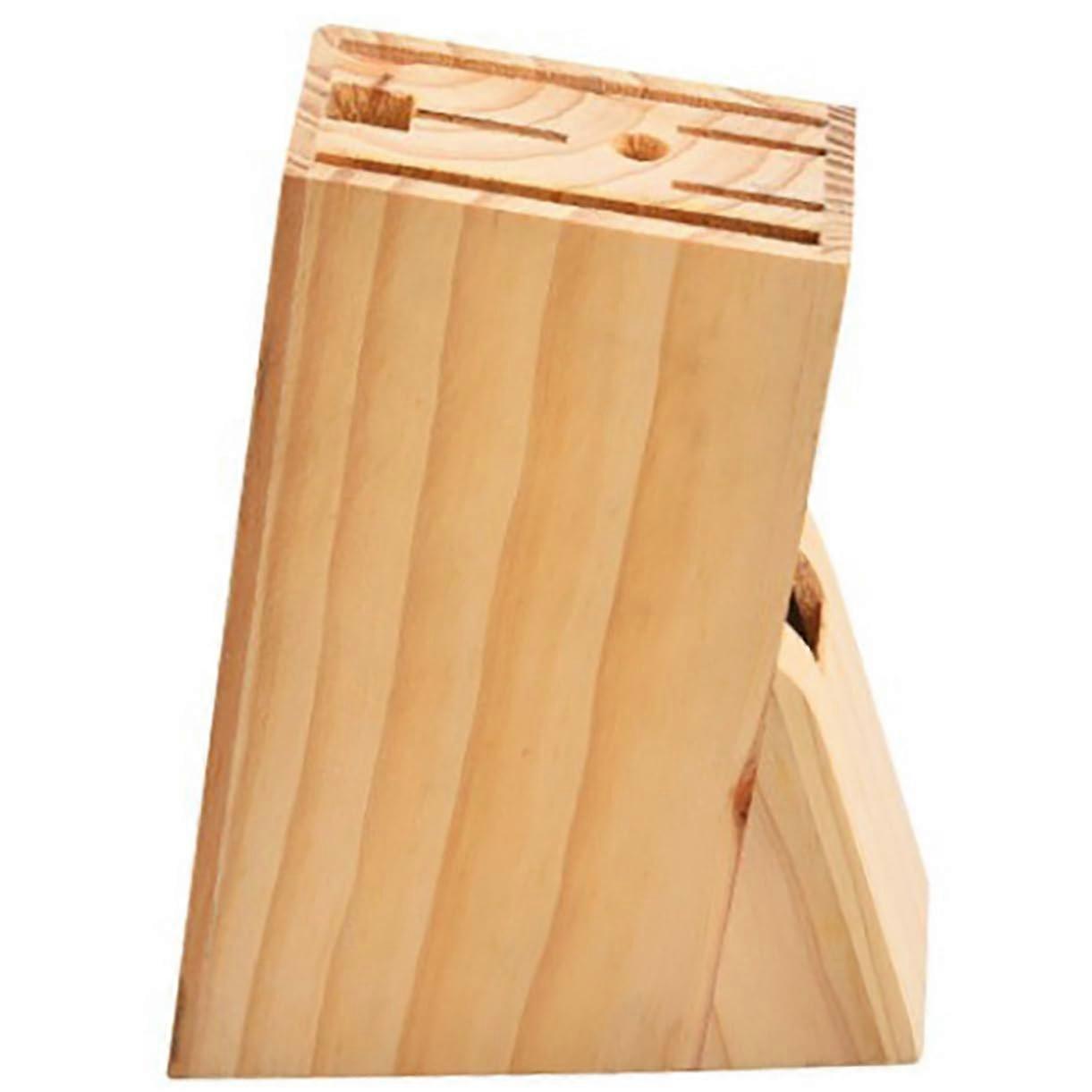 Knife Block Wooden Kitchen Organizer with Scissors Holder MultiFunction SpaceSaving Design