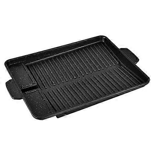 Korean BBQ Grill Pan Rectangle NonStick Surface Smokeless Outdoor  Temp Resistant Tray