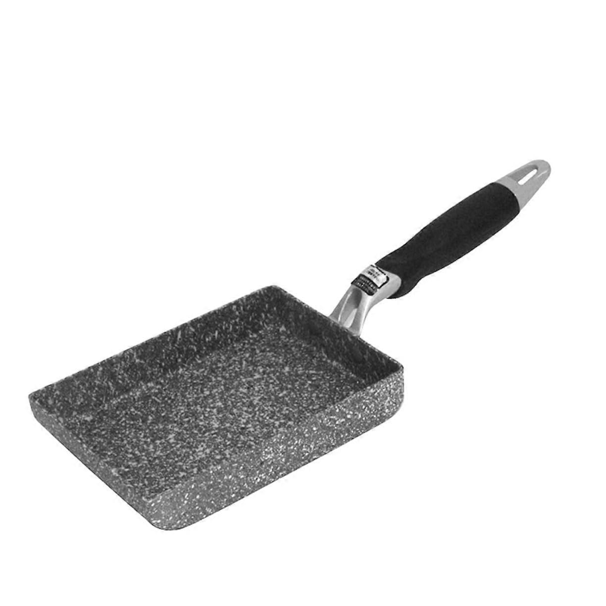 Nonstick Rectangular Omelette Pan with Flat Bottom Medical Stone Coating for Gas Stove Cooking