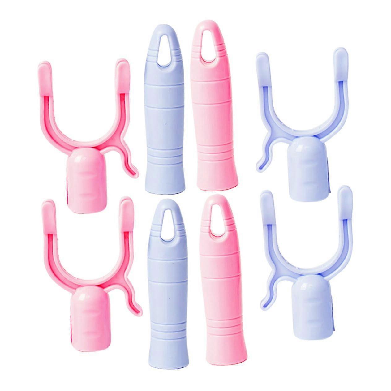 4 Sets Clothes Drying Pole Fork Head Replacement with Ergonomic Grip for Durable Hanger Support