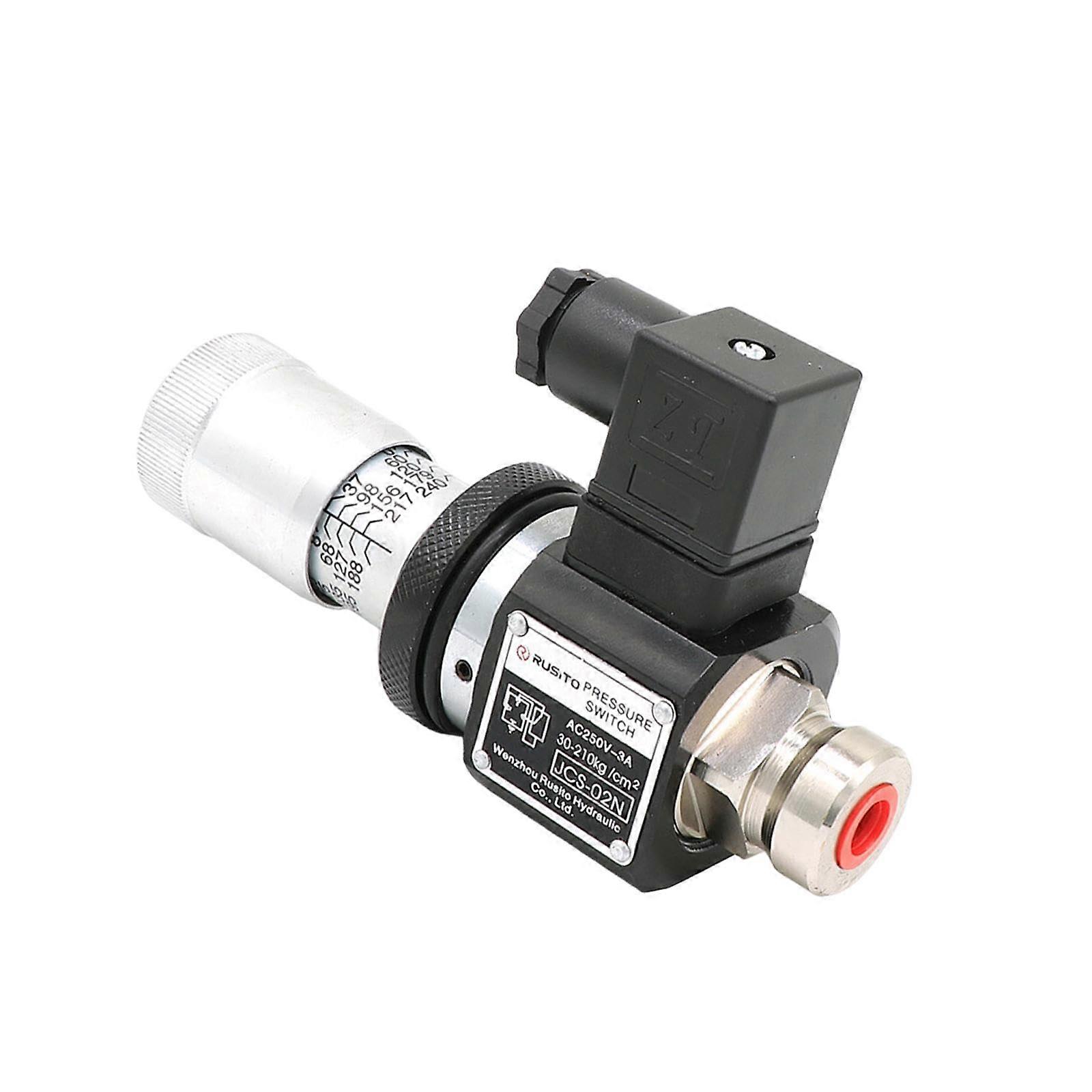 Hydraulic Pressure Switch with Gauge, Adjustable Handle, Universal Voltage 12V220V, JCS 02N