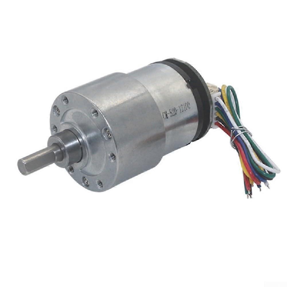 DC Gear Motor with Encoder  Torque Speed Reduction RustResistant Metal Shell for Robotics