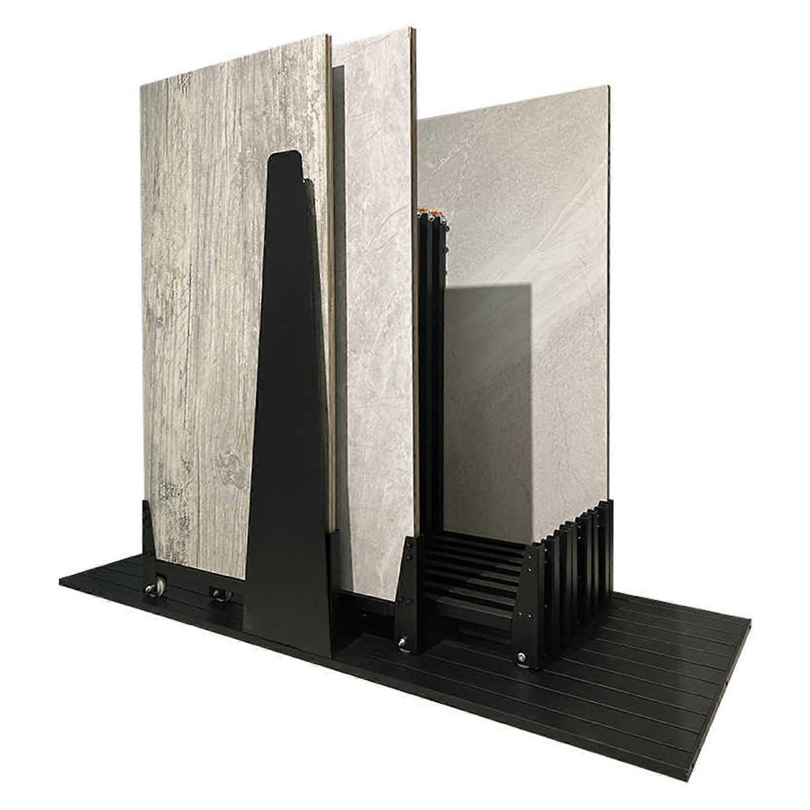 Tile Display Rack with MultiSlot Organization for Ceramic and Wood Flooring Samples, Large Size