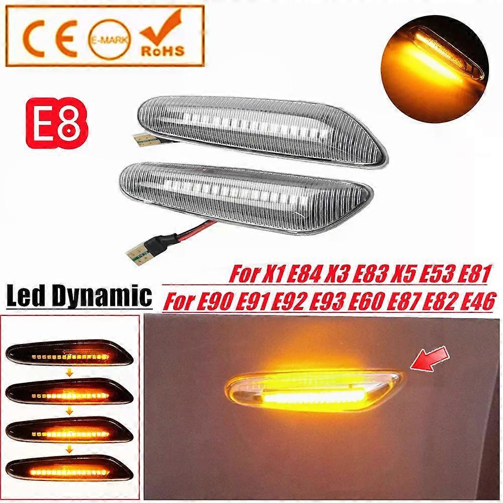 1 Pair Dynamic LED Fender Light Side Marker For BMW 1 3 5 serie E46 E60 E61 E81 E82 E87 E88 E90 E91 E92 E93 X1 E84 X3 E83 X5 E53