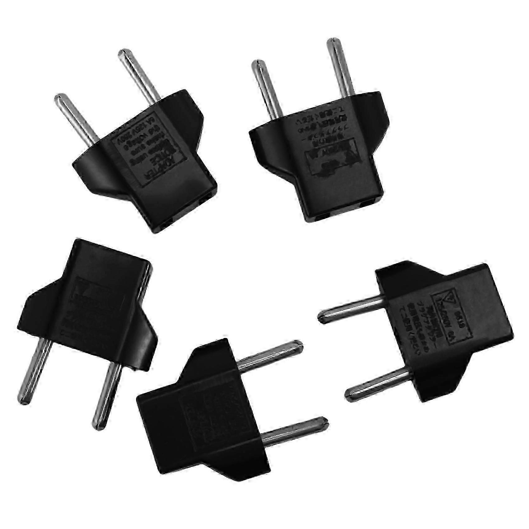 5er-Pack US-zu-EU-Steckeradapter, Reiseladegerät, Netzsteckeradapter