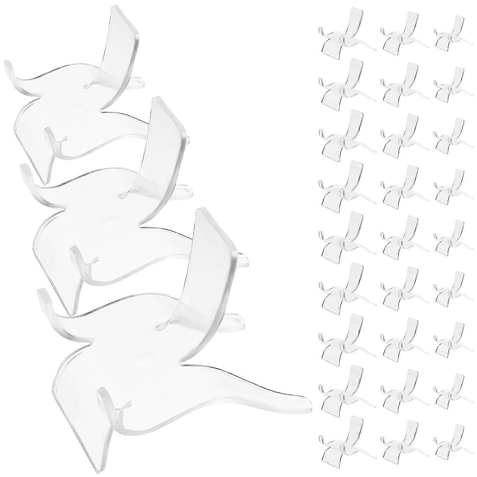 Transparent Acrylic Display Stand for Displaying 30Pcs Triangle Easel Holders