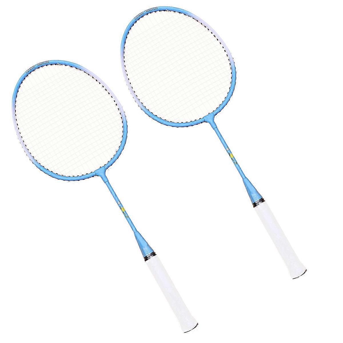Cartoon Badminton Racket Aluminium Alloy Racket for Training 1Pair