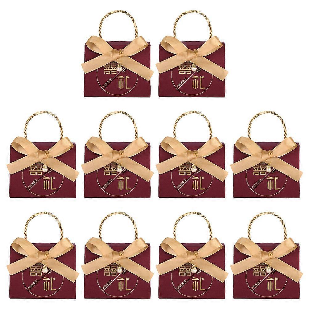 Chinese Style Wedding Candy Boxes for Storage 10Pcs Portable Souvenir Boxes