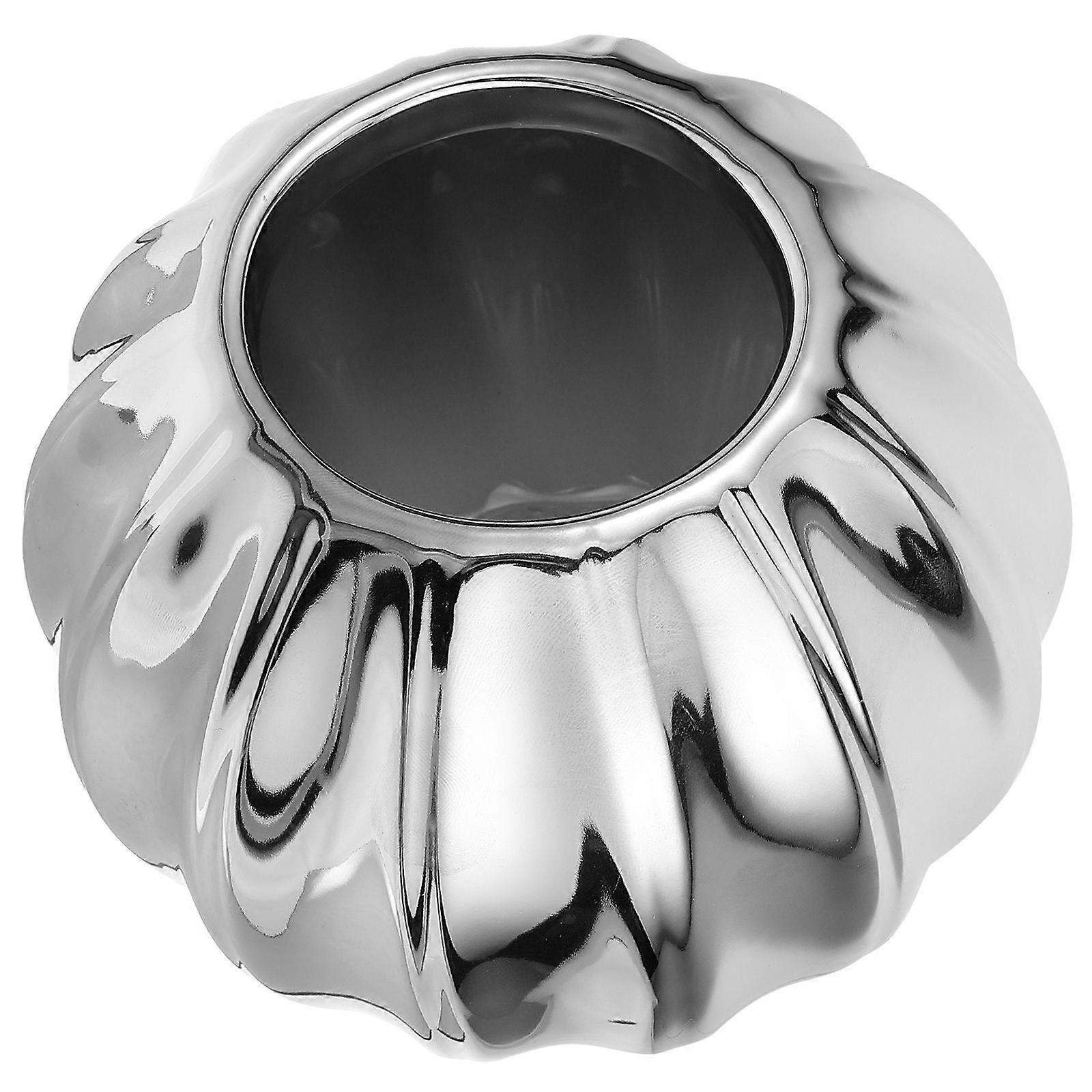 Ceramic Flower Vase Silver Nordic Style for Decoration