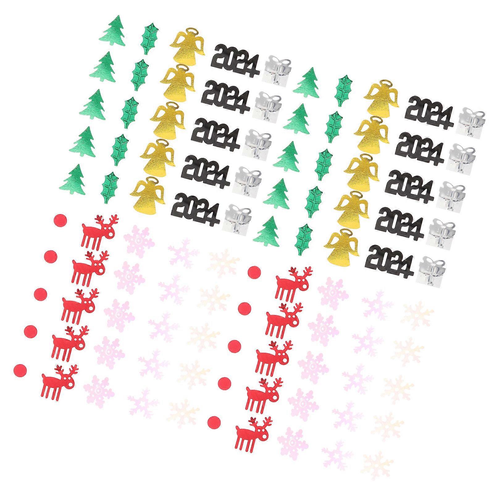 Party Confetti Christmas Paper Decorations for Table 1Set Assorted Color