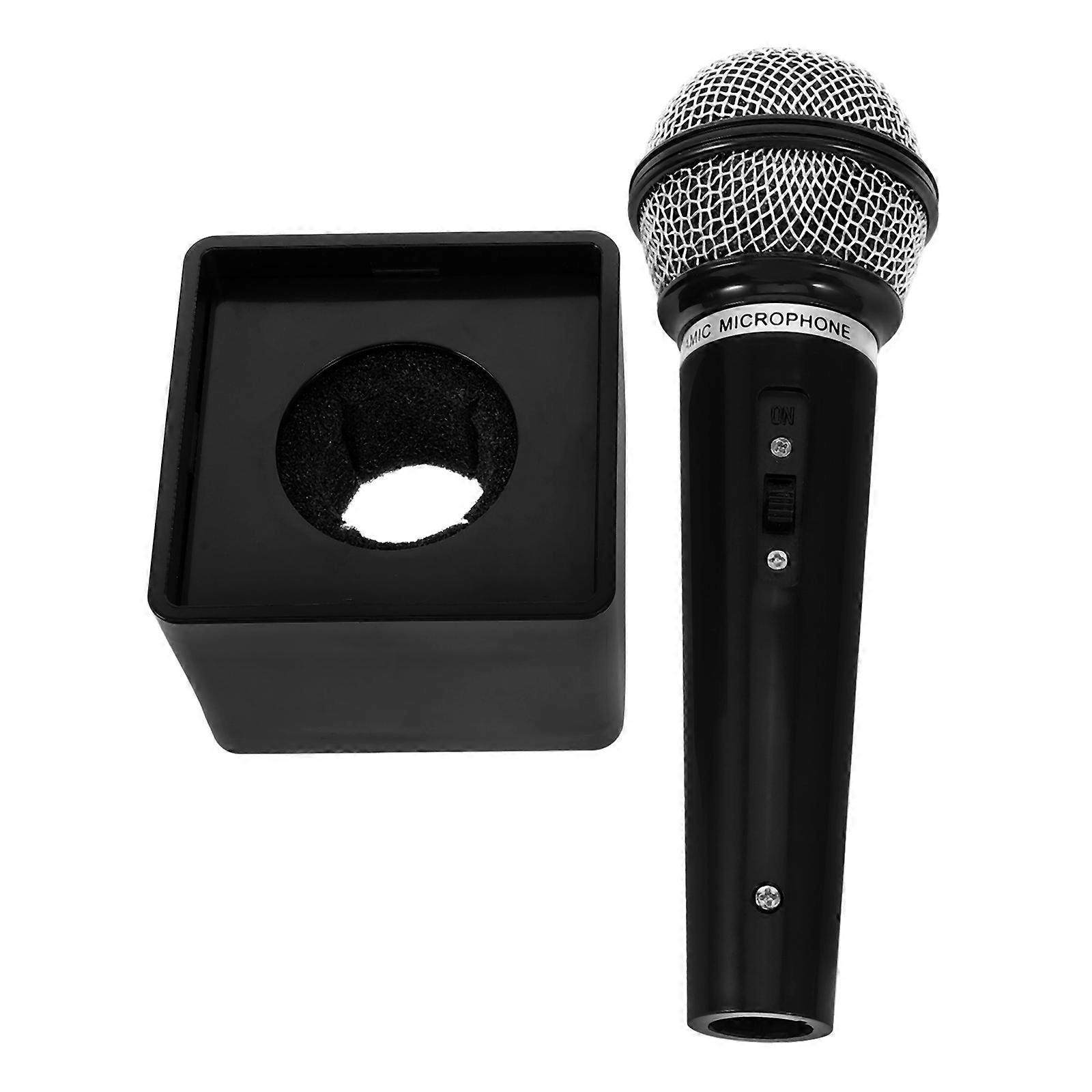Plastic Simulation Microphone for Party 2Pcs Fake Microphone Prop Model