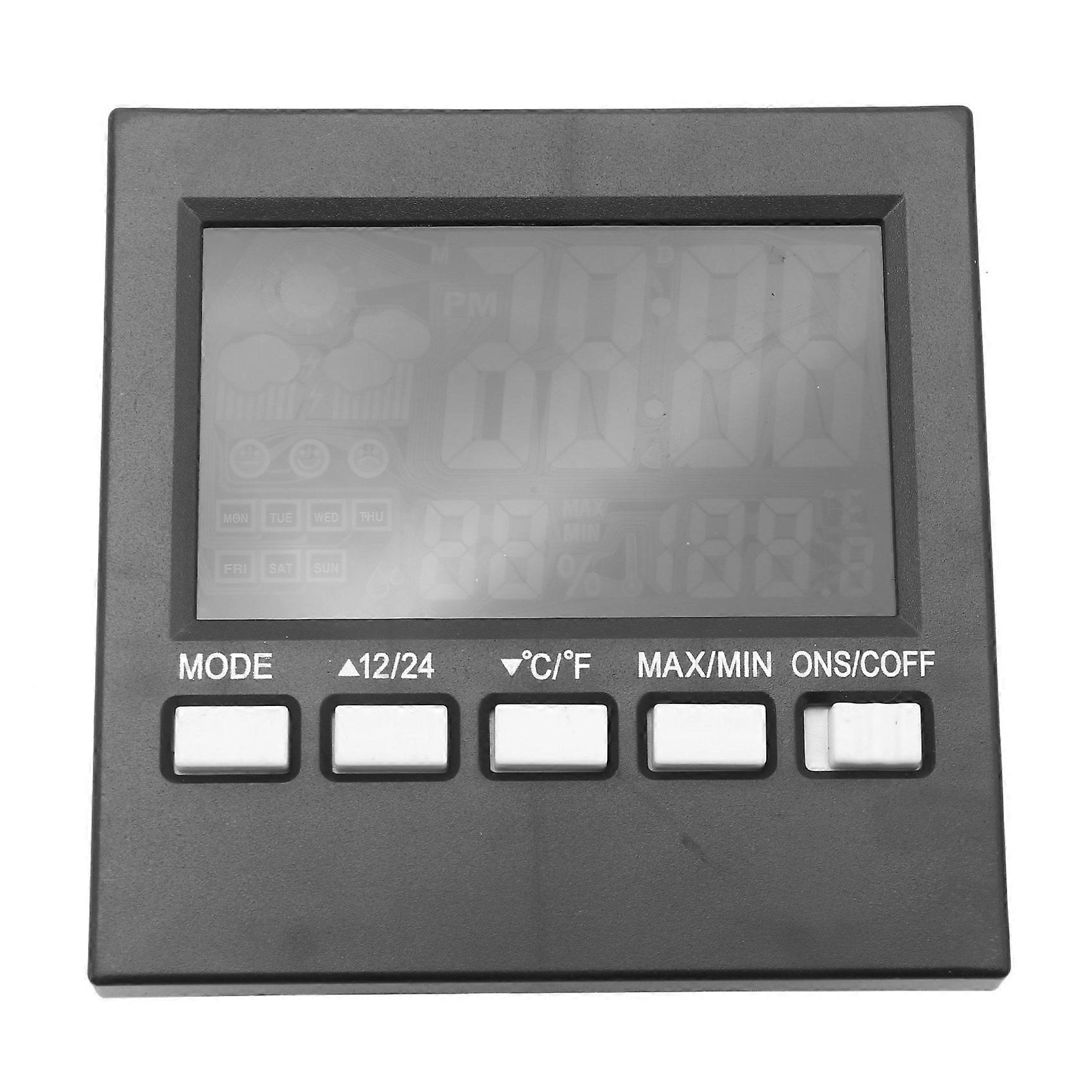 LCD Digital Hygrometer Thermometer Temperature Humidity Meter Room Indoor Clock