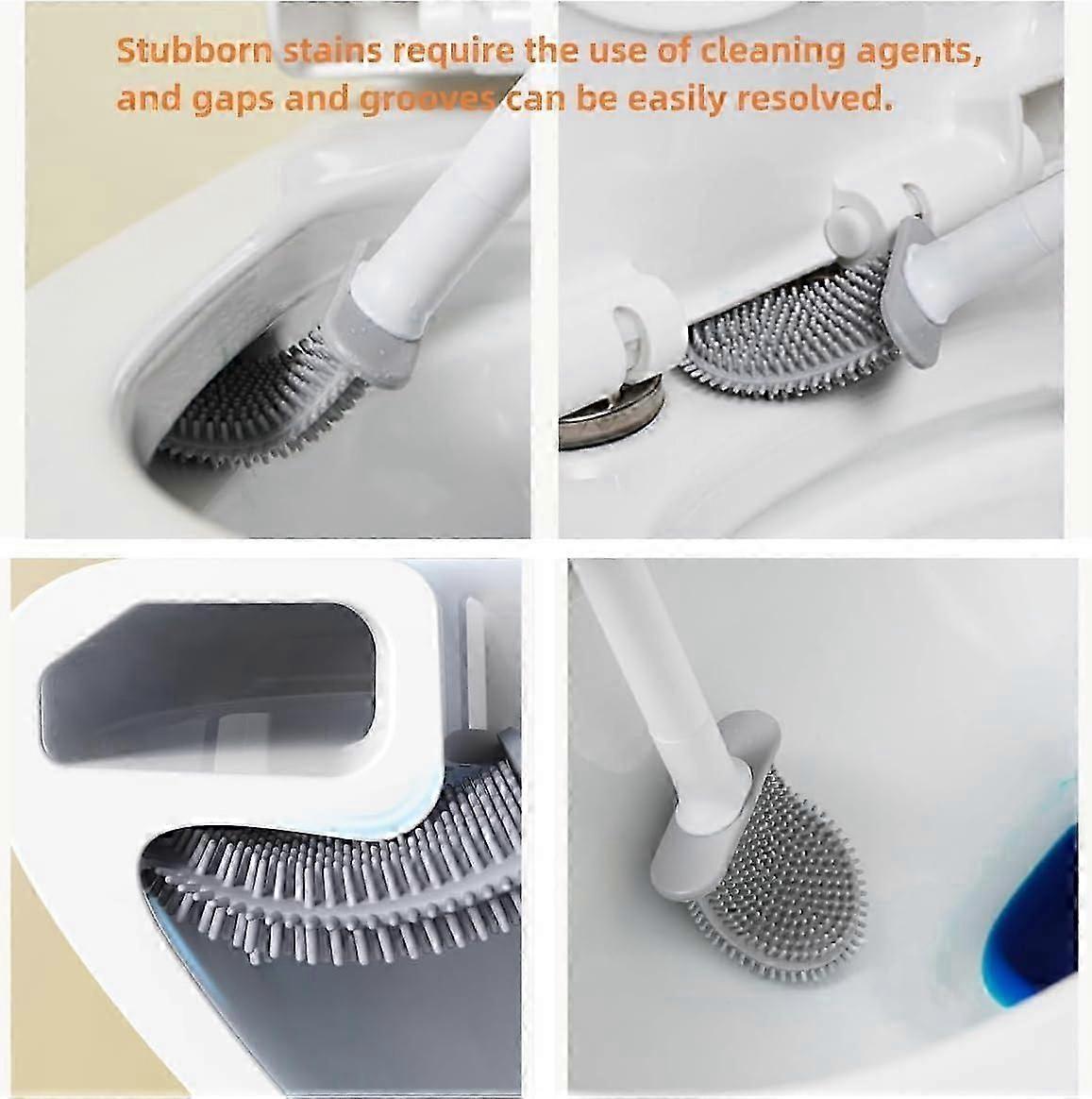 Silikon-Toilettenbürste mit flexiblem Kopf, einfache Installation