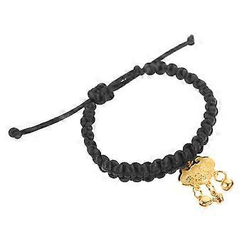 Pet Collar Gold Lock Necklace with Bell for Cat Dog Black