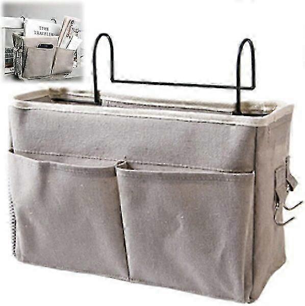 Bedside Storage Bag with Double Hook Design Multi Scene Application Dormitory Loft Bed Hanging Bag