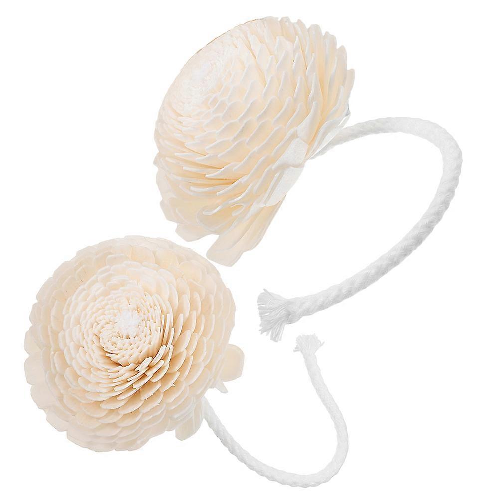 Decorative Fragrance Diffuser Small 2Pcs Cotton Rope Replaceable Flower