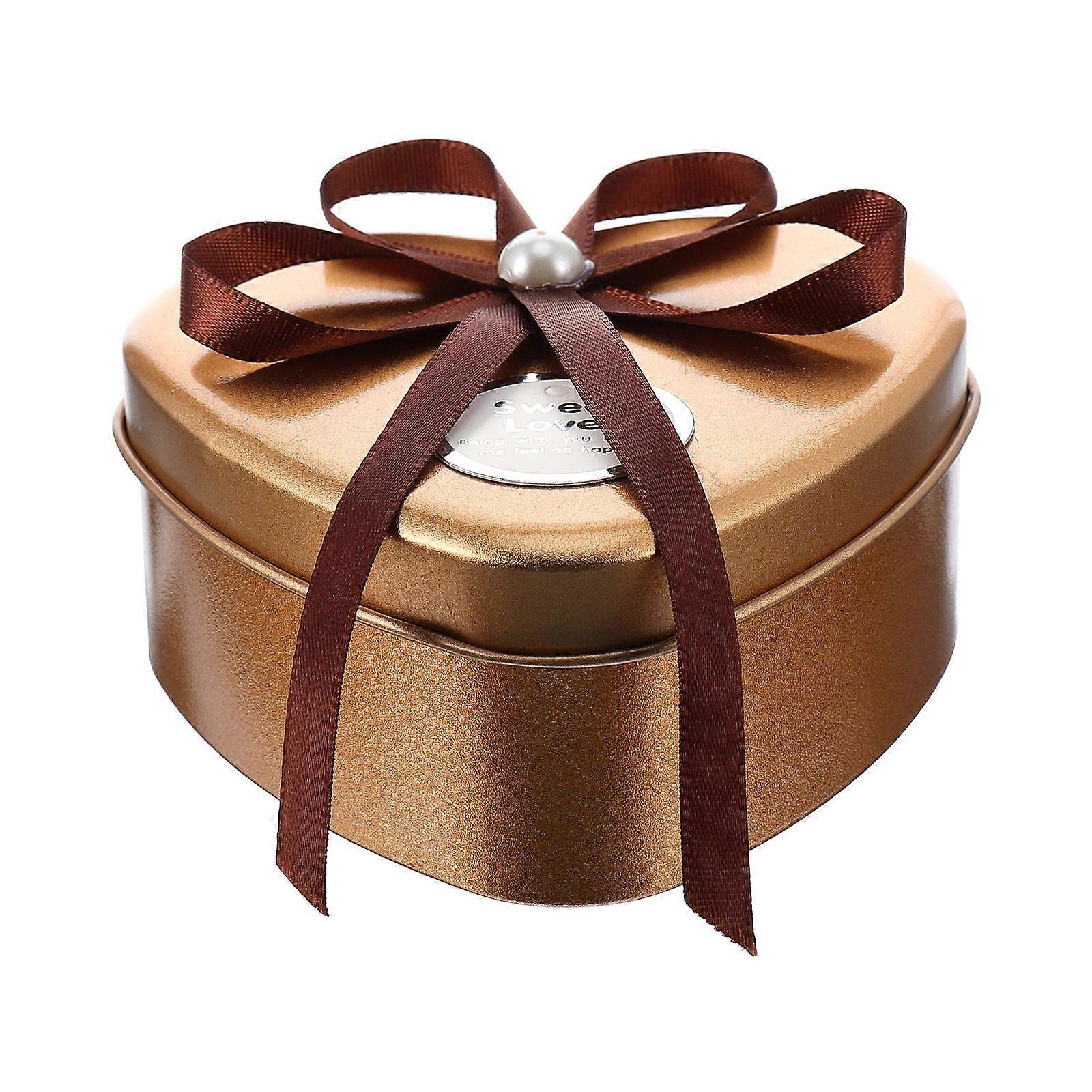 Wedding Candy Tinplate Boxes Heart Shape Candy Containers Creative Candy Case