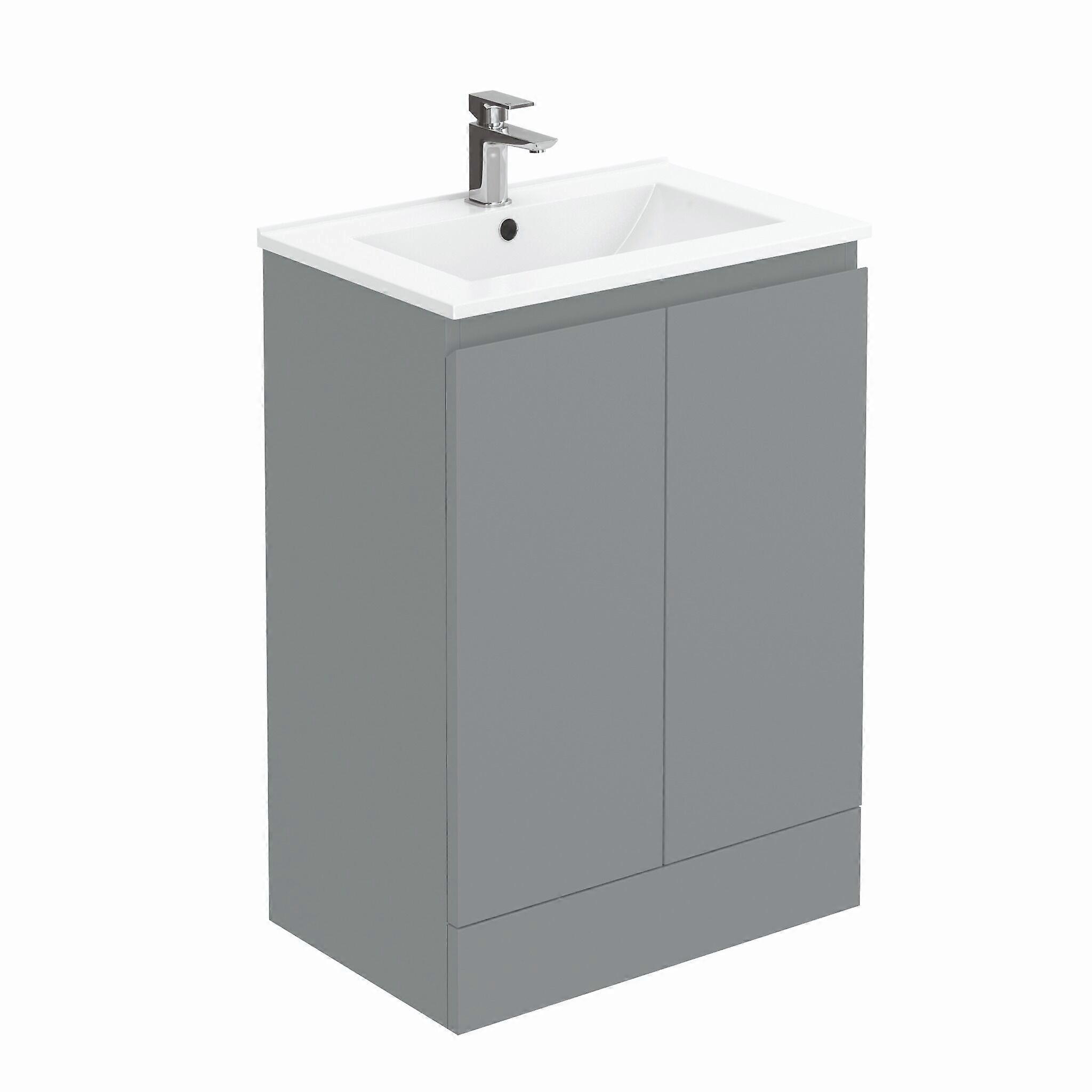 600mm Matt Grey Vanity Unit with Basin