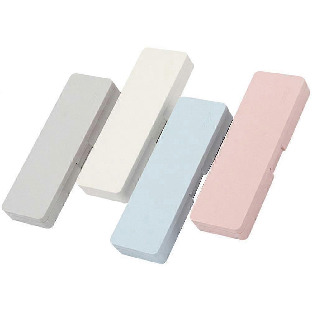 Durable Plastic Pencil Case Boxes for Storage Use 4Pcs Student Cases
