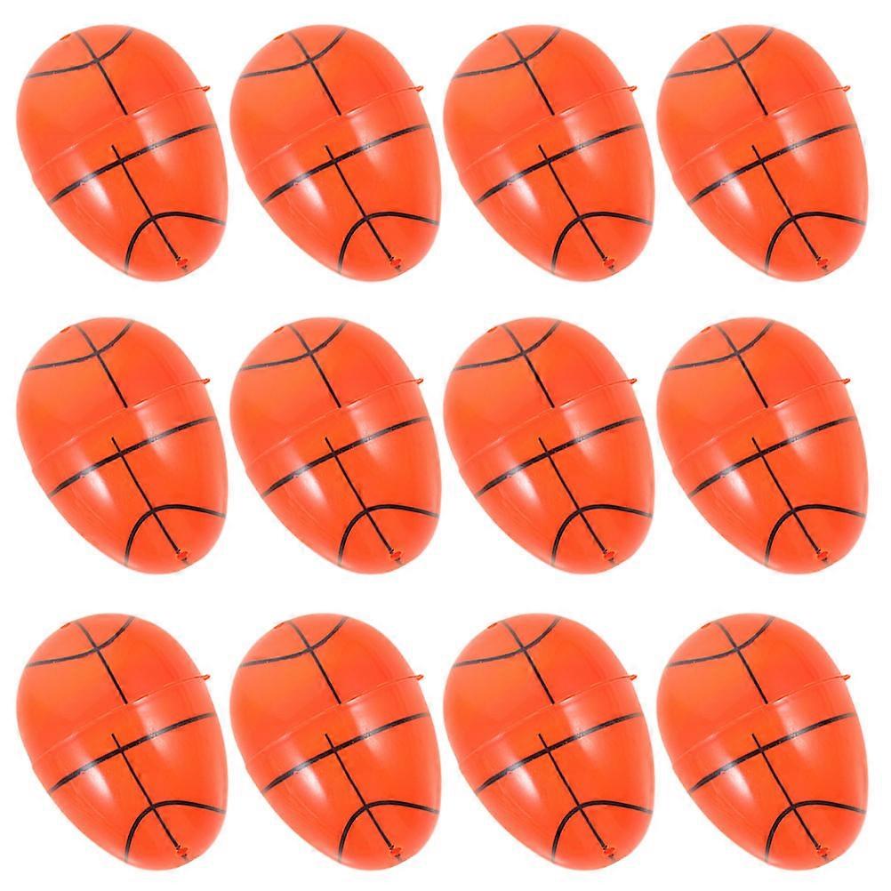 12pcs Fillable Easter Eggs Plastic Sports Ball Easter Eggs Openable Easter Eggs Easter Basket Stuffers