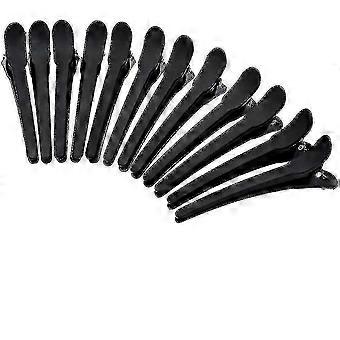 12pcs Black Plastic Hair Clips for Combi Stylish Compartment Clips