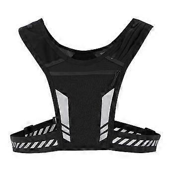 SNDO-reflecterend hardloopvest met zak voor mannen en vrouwen, voor fietsen en wandelen in het donker.