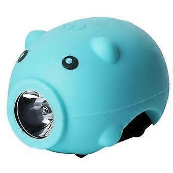 Type-C Rechargeable Cartoon Pig Bike Light for Children, 3 Lighting Modes, Cycling Accessories