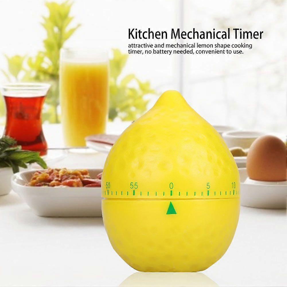 Kitchen Mechanical Timer Manual Lemon Shape Counters compatible Home Cooking Timing Tool
