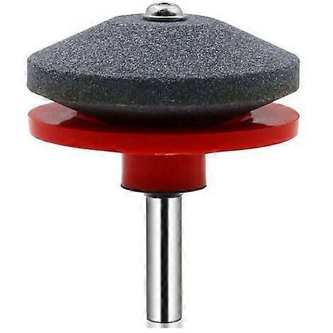 Multi-Function Heavy Duty Garden Tool Sharpener for Drill, Steel Blade Sharpener for Mower Blades, Axes, Scissors - Red