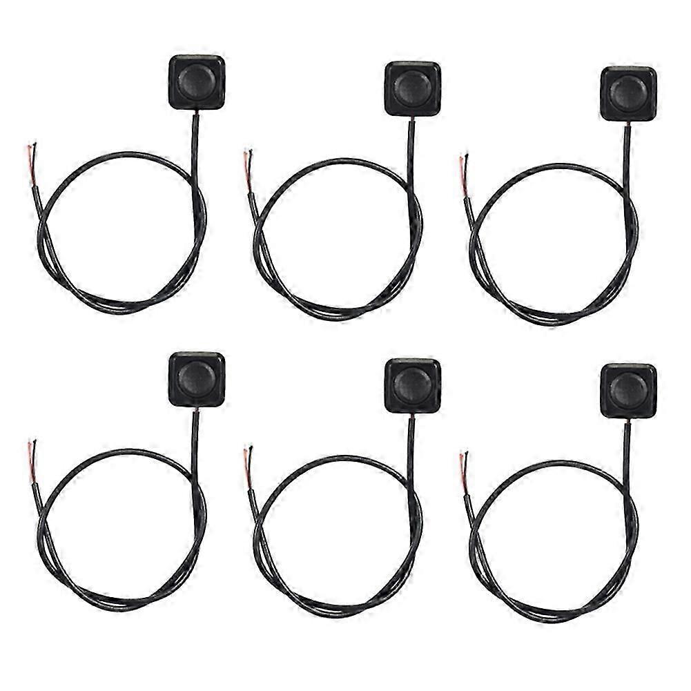 6Pc Momentary Switch Momentary Push Button on Off Switch 12V 24V Surface Mount Mini Button Switch Durable Easy Install