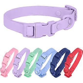 Waterproof Dog Collar Soft Rubber Dog Collar with Safety Buckle Adjustable Pet