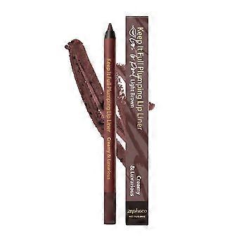 Light Brown Plumping Lip Liner Pen  Smooth, Easy-Apply Defining & Filling Pencil for Natural, 3D Lips