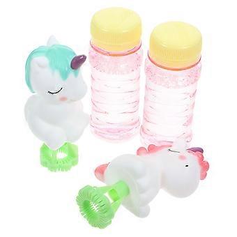 Birthday Party Favors 6Pcs Unicorn Bubble Wand Toys for Kids Outdoor