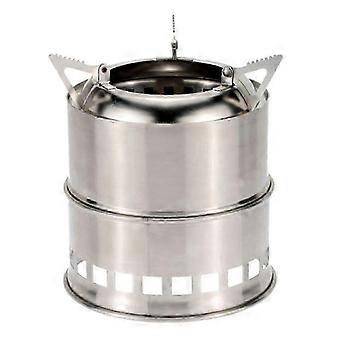 2025 Stainless Steel Wood Stove Firewood Stove Camping Alcohol Stove Outdoor Burner Cooking Picnic BBQ C