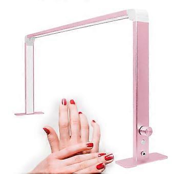 Nagellamp voor op het bureau 36W Opvouwbare Halvemaan LED Manicurelamp met Schaduwverlichting Roze