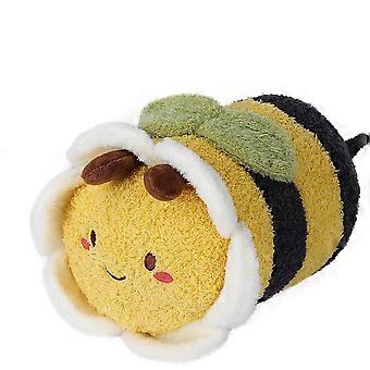 Bee Plush Toy, 30 cm Stuffed Animal Pillow, Soft Fluffy Friend Hug Pillow - Gift for All Ages & Occasions [XR]