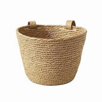 Geweven mand met riemen, compacte rotan mand, lichtgewicht, voor kinderen en jongeren.