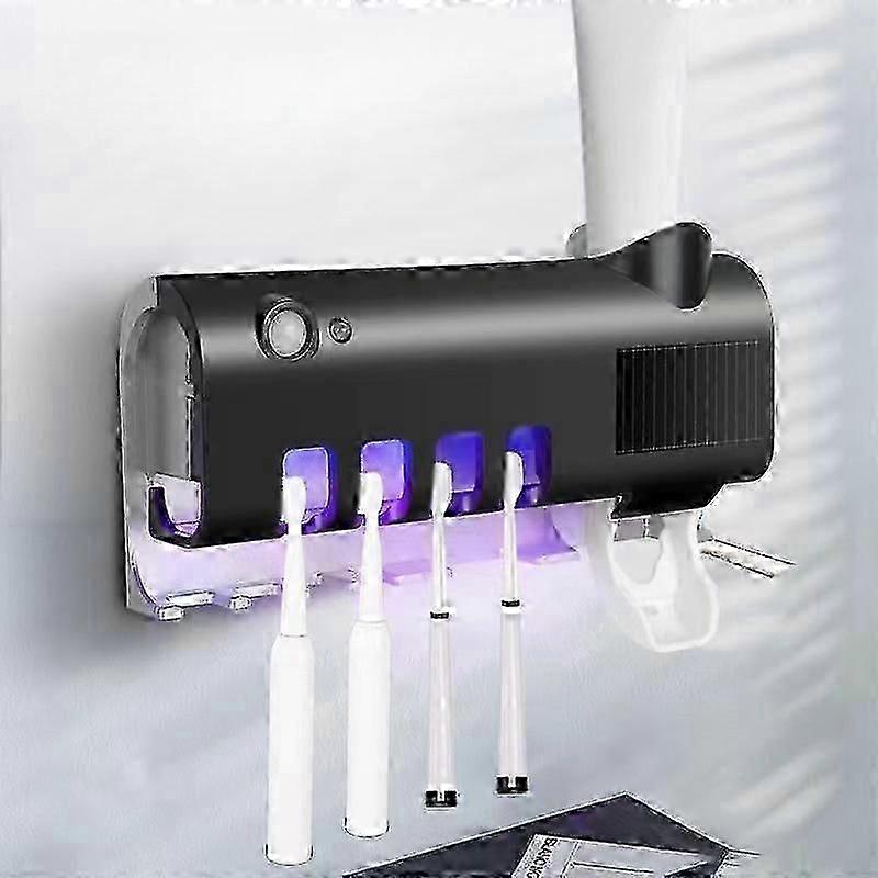 Wall Mounted UV Toothbrush Sanitizer Holder for Bathroom with Sterilizing Function