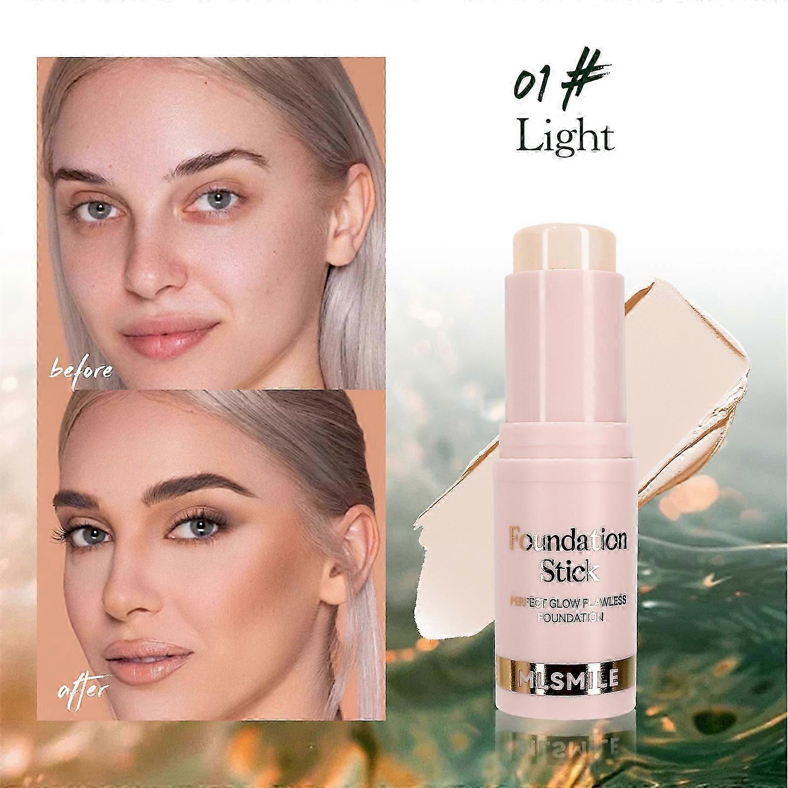 Matte Foundation Stick Makeup, Medium Coverage, Modular, Versatile Use, Stick Concealer Cream, Contour & Highlight Bronzer Stick